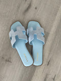 Blue sandals