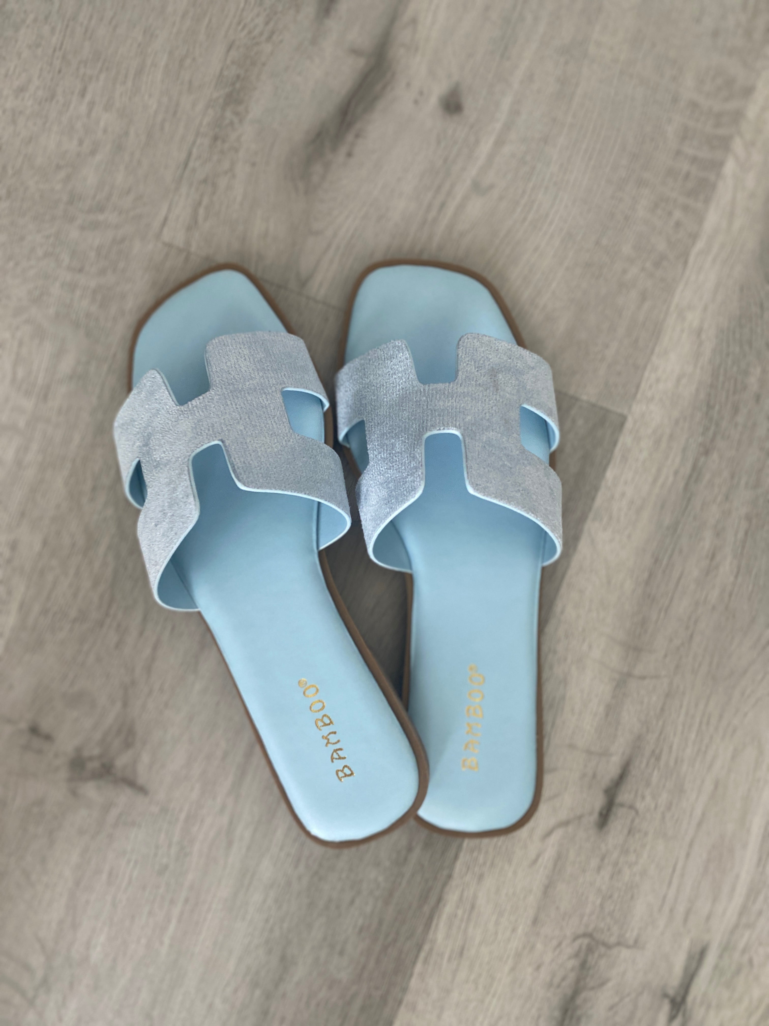 Blue sandals