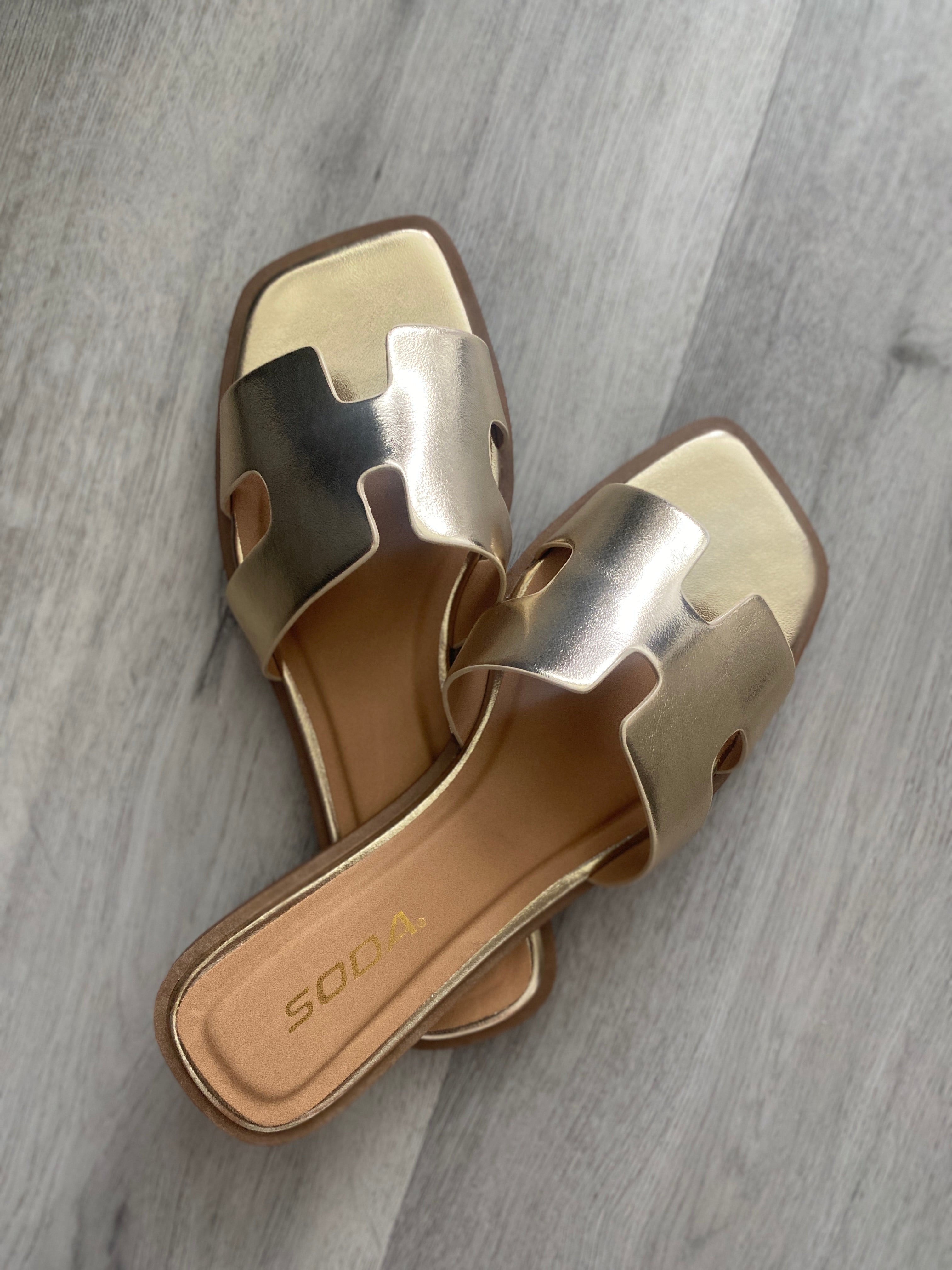 Gold sandals