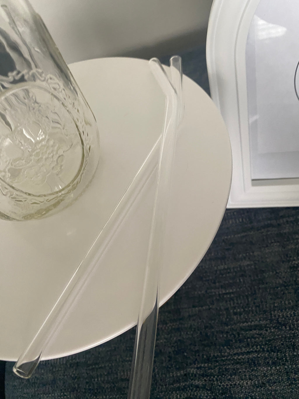 Clear glass straw